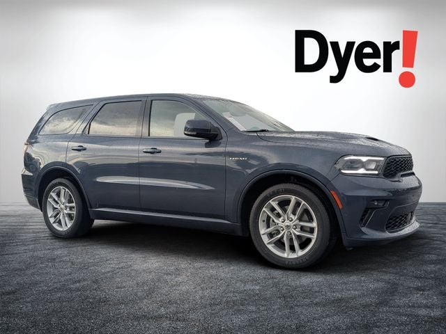 2021 Dodge Durango R/T in Reactor Blue Pearlcoat — front three-quarter view