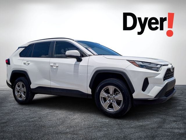 2023 Toyota RAV4 XLE in Ice Cap — front three-quarter view