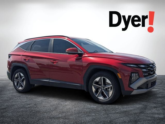 2025 Hyundai Tucson SEL Convenience in Ultimate Red — front three-quarter view