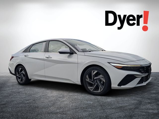 2025 Hyundai Elantra SEL Convenience in Serenity White — front three-quarter view