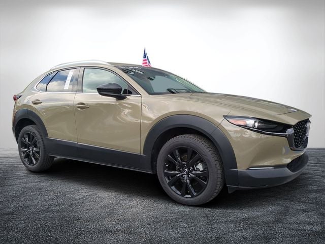 2024 Mazda Mazda CX-30 2.5 Carbon Turbo in Zircon Sand Metallic — front three-quarter view