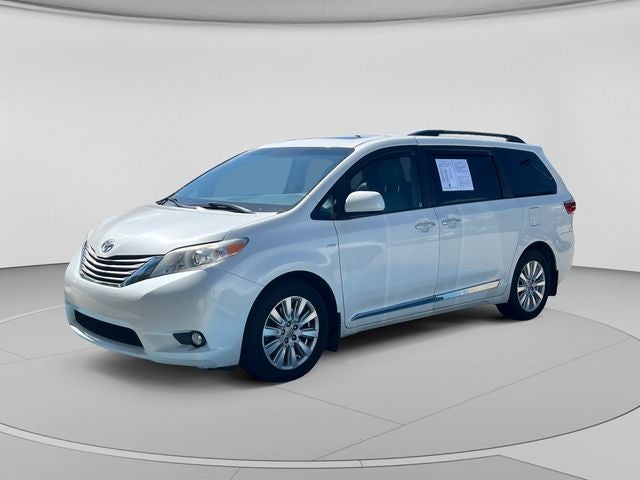 2017 Toyota Sienna XLE 7 Passenger in Blizzard Pearl — front three-quarter view