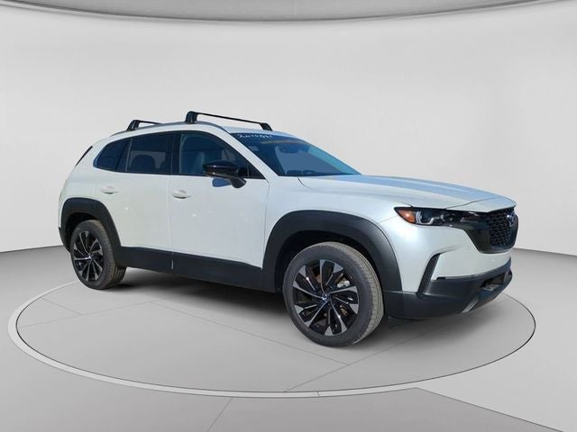 2026 Mazda Mazda CX-50 Hybrid Premium Plus AWD in Wind Chill Pearl — front three-quarter view