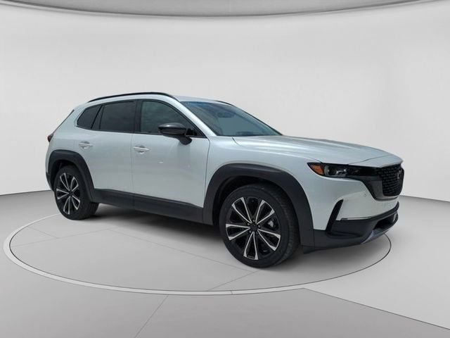 2026 Mazda Mazda CX-50 2.5 Turbo Premium Plus AWD in Wind Chill Pearl — front three-quarter view