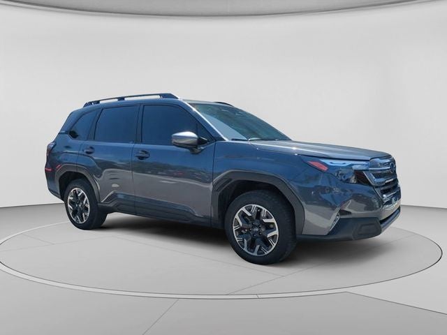 2025 Subaru Forester Premium in Magnetite Gray Metallic — front three-quarter view
