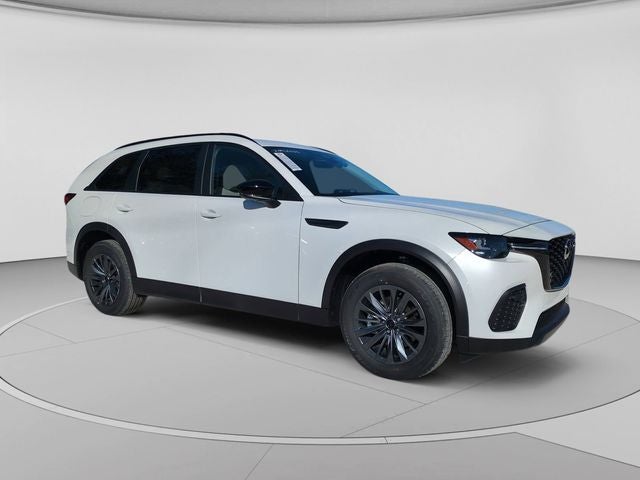 2026 Mazda Mazda CX-70 Plug-In Hybrid SC Plus AWD in Rhodium White Premium — front three-quarter view