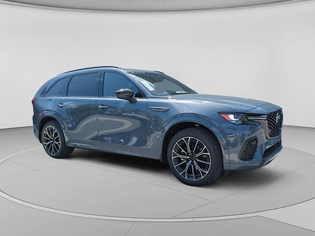 2026 Mazda Mazda CX-70 3.3 Turbo S Premium AWD in Polymetal Gray Metallic — front three-quarter view