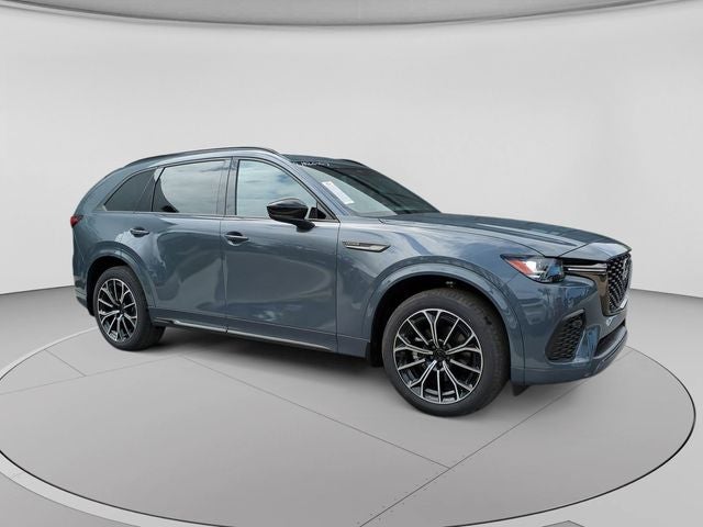 2026 Mazda Mazda CX-70 3.3 Turbo S Premium AWD in Polymetal Gray Metallic — front three-quarter view