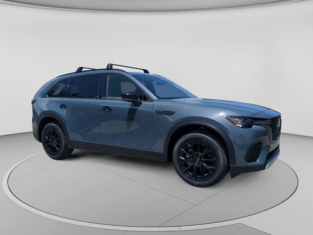 2025 Mazda Mazda CX-70 3.3 Turbo Premium Plus in Polymetal Gray Metallic — front three-quarter view