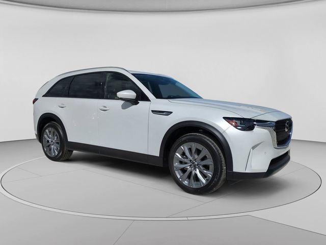 2026 Mazda Mazda CX-90 3.3 Turbo Preferred AWD in Rhodium White Premium — front three-quarter view