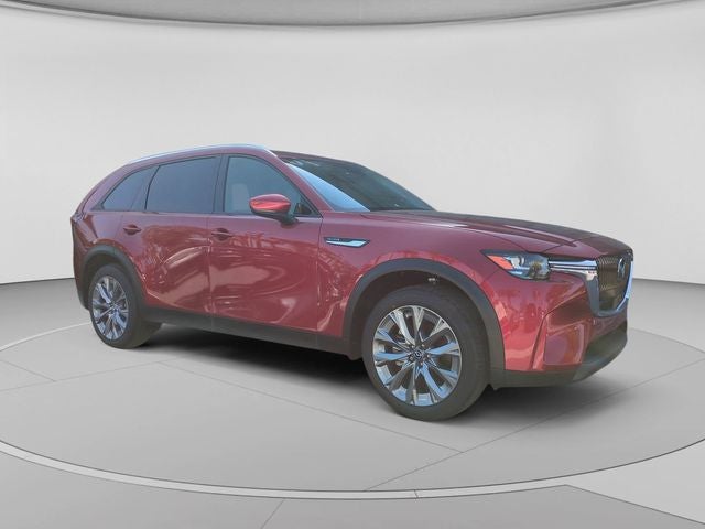 2026 Mazda Mazda CX-90 3.3 Turbo Preferred AWD in Soul Red Crystal Metallic — front three-quarter view