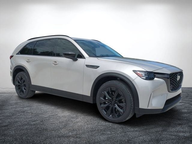 2026 Mazda Mazda CX-90 3.3 Turbo Premium Sport AWD in Platinum Quartz Metallic — front three-quarter view