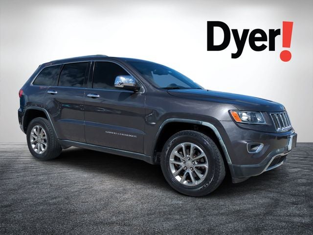 2016 Jeep Grand Cherokee Limited in Granite Crystal Metallic Clearcoat — front three-quarter view