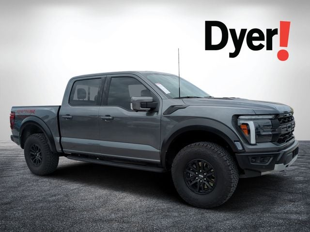 2025 Ford F-150 Raptor in Gray Metallic — front three-quarter view