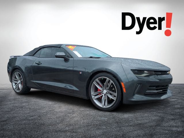 2017 Chevrolet Camaro 1LT in Nightfall Gray Metallic — front three-quarter view