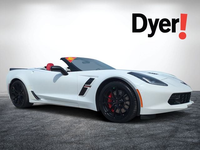 2019 Chevrolet Corvette Grand Sport 1LT in Arctic White — front three-quarter view