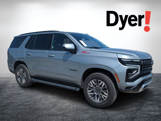 2025 Chevrolet Tahoe Z71 in Sterling Gray Metallic — front three-quarter view