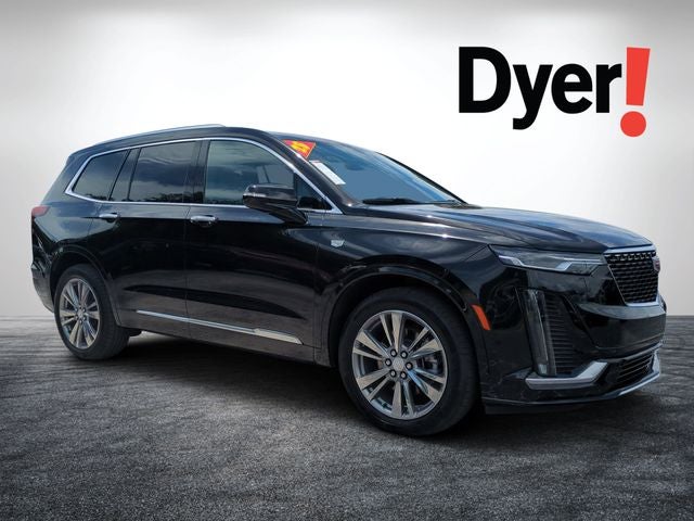 2025 Cadillac XT6 Premium Luxury in Stellar Black Metallic — front three-quarter view