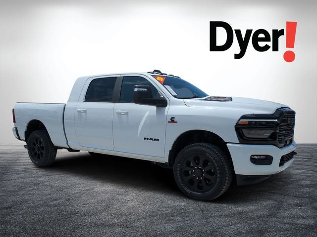 2025 RAM 2500 Laramie in Bright White Clearcoat — front three-quarter view