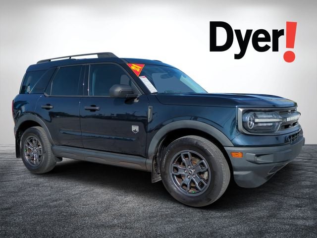 2021 Ford Bronco Sport Big Bend in Alto Blue Metallic Tinted Clearcoat — front three-quarter view