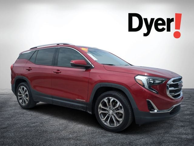 2019 GMC Terrain SLT in Red Quartz Tintcoat — front three-quarter view