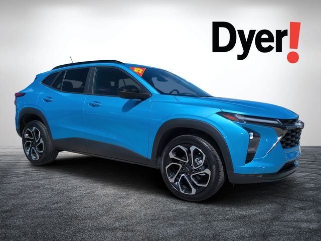 2025 Chevrolet Trax 2RS in Marina Blue Metallic — front three-quarter view