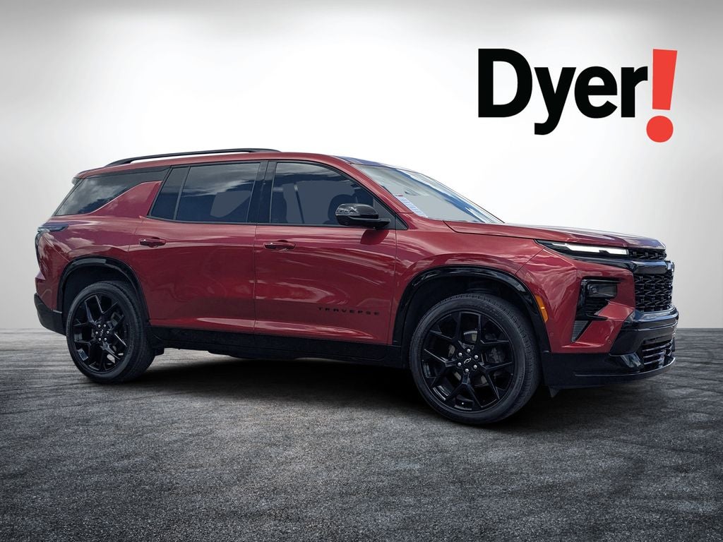 2024 Chevrolet Traverse RS in Radiant Red Tintcoat — front three-quarter view