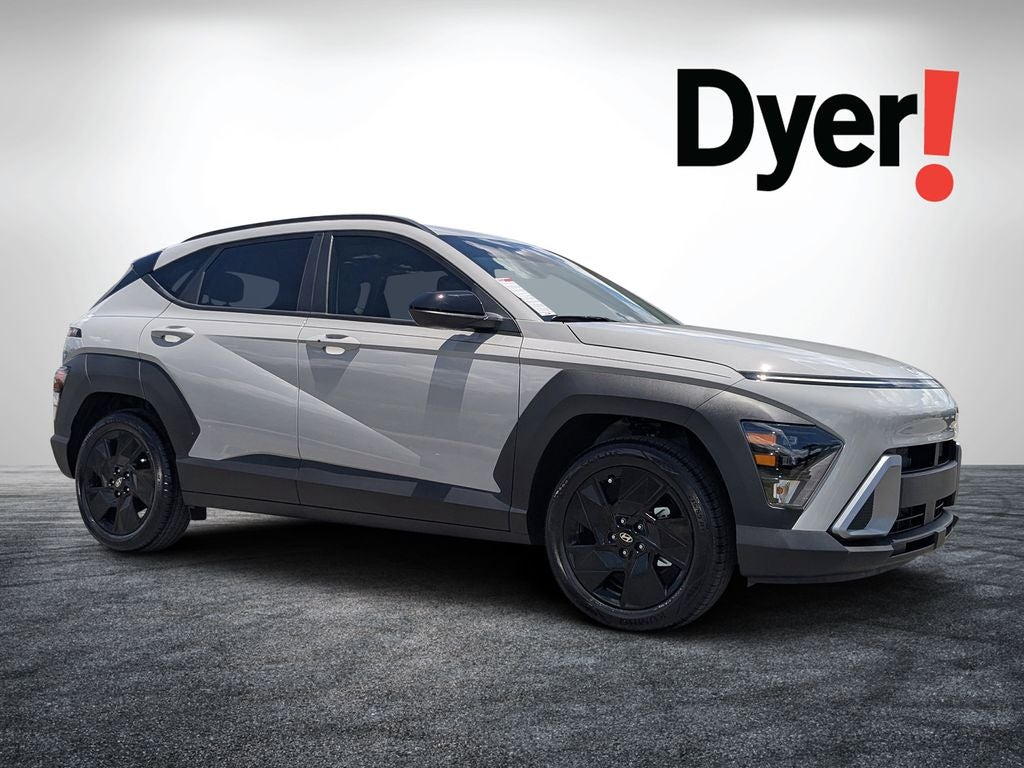 2026 Hyundai Kona SEL Sport in Cyber Gray Metallic — front three-quarter view