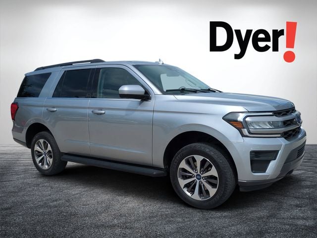 2023 Ford Expedition XLT in Iconic Silver Metallic — front three-quarter view