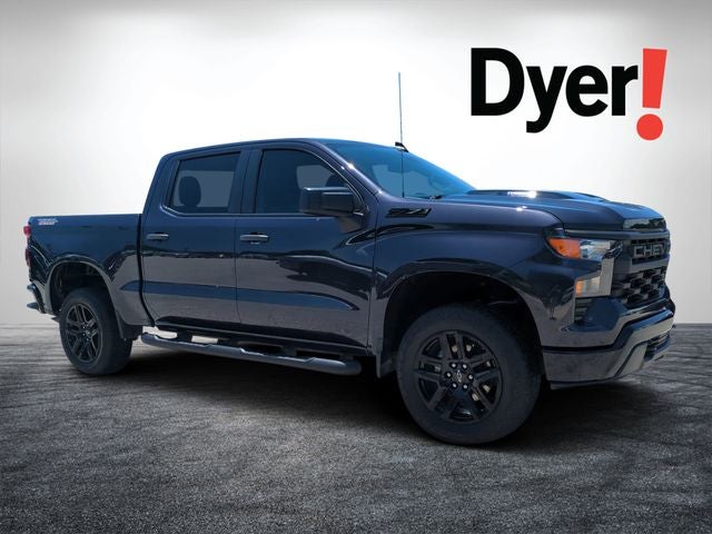 2024 Chevrolet Silverado 1500 Custom Trail Boss in Dark Ash Metallic — front three-quarter view