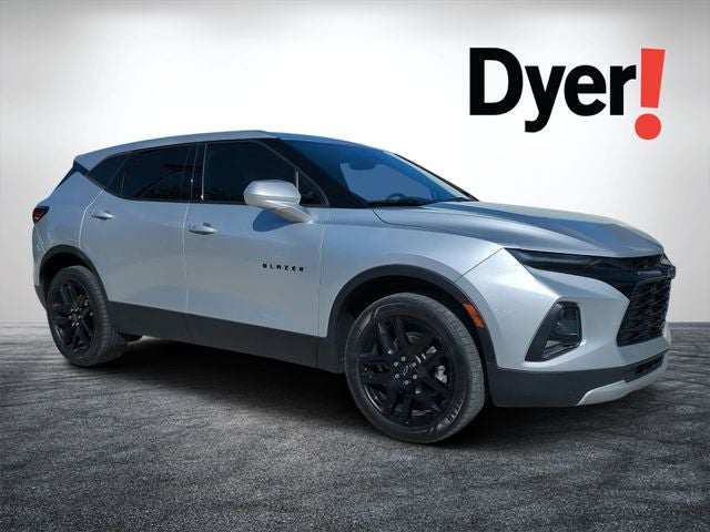 2021 Chevrolet Blazer LT in Silver Ice Metallic — front three-quarter view