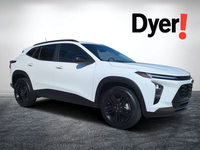 2024 Chevrolet Trax ACTIV in Summit White — front three-quarter view