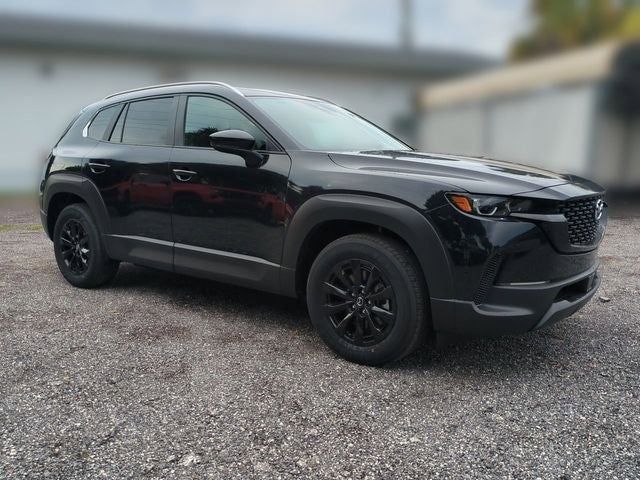 2026 Mazda Mazda CX-50 Hybrid Preferred AWD in Jet Black Mica — front three-quarter view