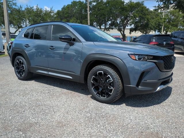 2026 Mazda Mazda CX-50 2.5 Turbo Meridian Edition AWD in Polymetal Gray Metallic — front three-quarter view