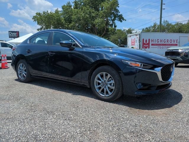 2026 Mazda Mazda3 Sedan 2.5 S in Deep Crystal Blue Mica — front three-quarter view