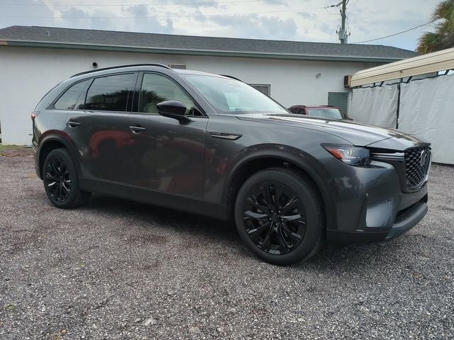 2026 Mazda Mazda CX-90 3.3 Turbo Premium Sport AWD in Machine Gray Metallic — front three-quarter view